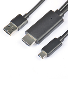 HDMI轉USB-C+供電高清線